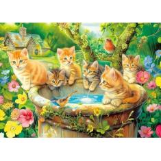 Imagem de Quebra-cabeças de 1000 peças para adultos, quebra-cabeça de gato, gatinho para mulheres e mãe, quebra-cabeça de gato para adultos 1000 peças ou mais, quebra-cabeças presente para mulheres e mães