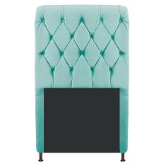 Imagem de Cabeceira Estofada Cristal 100 Cm Solteiro Com Capitonê Suede  Tiffany - Adj Decor