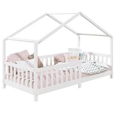 Imagem de IDIMEX Cama Montessoriana Madeira Maciça Casa com Estrado Lisan