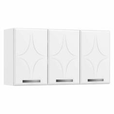 Imagem de Armário Aéreo 3 Portas Cozinha Rubi Branco Telasul