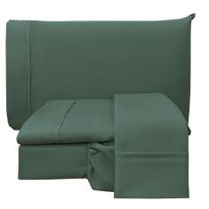 Imagem de Jogo De Cama Lençol King Conforto Percal 300 Fios 4 Peças - Verde