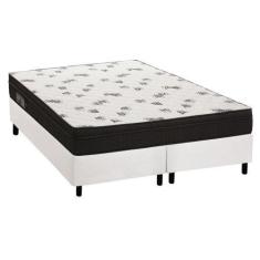 Imagem de Cama Box King: Colchão Espuma Ortobom D45 Light Saúde + Base Crc Coura