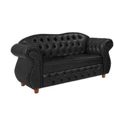 Imagem de Sofá Chesterfield Merlo 2 Lugares 2,00 Corano Preto / Decoração, Recep