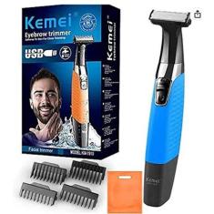 Imagem de Barbeador Elétrico Recarregável Portátil Kemei 1910 A Prova Dágua