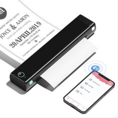Imagem de Impressora portátil Phomemo M08F sem fio para viagens, toda preta