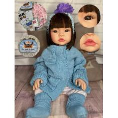 Imagem de Bebe Reborn Boneca 100% Silicone Castanho Az Enxoval - Que Sonho De Ne