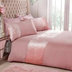 Imagem de Jogo De Cama Solteiro 400 Fios Com Veludo Rosé 6 Peças - Cas Da Fama