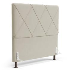 Imagem de Cabeceira Cama Box Casal Queen Size Mel 160cm Com Frame Veludo Bege - Desk Design