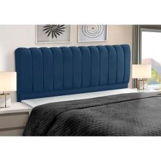 Imagem de Cabeceira De Cama Box Madeira Estofada Casal Ômega - D'julia