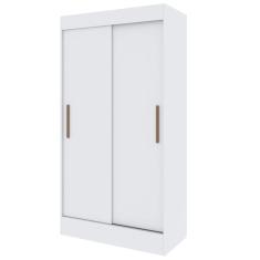 Imagem de Guarda Roupa Solteiro 02portas De Correr 02 Gavetas Lyon Cor: Branco