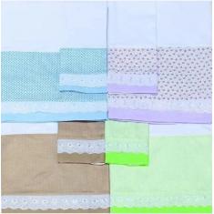 Imagem de Jogo De Lençol Malha Para Berço 03 Peças - Diversas Cores - Happy Baby