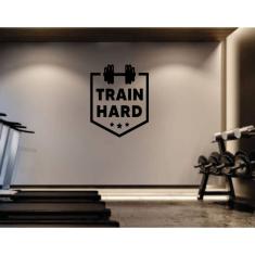 Imagem de Adesivo Decorativo Para Academia Train Hard 48cm X 60cm