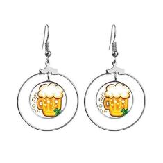Imagem de Brincos de argola com pingente de argola da Irlanda da Clover Yellow Beer