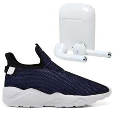 Imagem de Tênis Colmeia Caminhada Leve Macio Confortável Fitness Academia + Fone Sem Fio Bluetooth