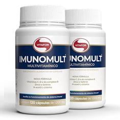 Imagem de Kit 2 Imunomult Multivitamínico Vitafor 120 Cápsulas