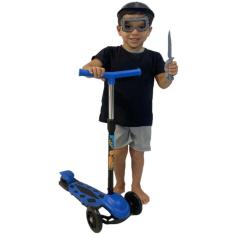 Imagem de Patinete Reforçado dm Toys 3 Rodas + Fantasia Kit Policia