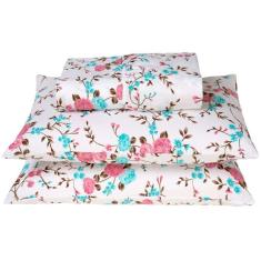 Imagem de Jogo Cama Lençol Queen 180 Fios 3pçs Floral Rosê