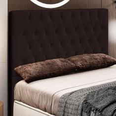 Imagem de Cabeceira Cama Box Casal Diamante 140cm Veludo Marrom