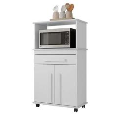Imagem de Balcão Multiuso Para Micro-Ondas Ou Forno 74cm Toronto Rv Móveis Branc