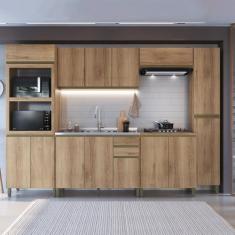 Imagem de Cozinha Modulada Completa 6 Peças 14 Portas 2 Gavetas Montreal - Indek