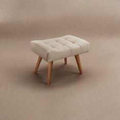 Imagem de Puff Banqueta em Madeira Maciça Theo Bege