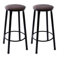 Imagem de Kit 2 Banquetas Banco Gold Alta S/ Encosto Balcão Cozinha - Itagold, M