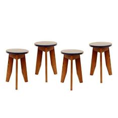 Imagem de Conjunto 4 Banquetas Colorido Suze Azul Del Rey