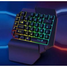 Imagem de Teclado Gamer Single Hand Rainbow Lighting Apoio De Punho - Lehmox