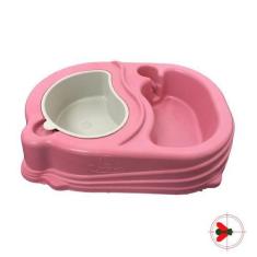 Imagem de Comedouro Para Cães E Gatos Duplo Cor Rosa N º2 - Nutriplan