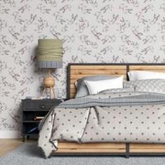 Imagem de Papel De Parede Adesivo Folhas Em  N07077 Rolo 0,58X3M