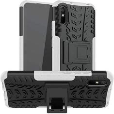 Imagem de Capa Capinha Anti Impacto Para Xiaomi Redmi 9A com Tela de 6.53" polegadas Case Armadura Hybrid Reforçada Com Desenho De Pneu - Danet ( com )