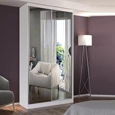Imagem de Guarda Roupa Solteiro 2 Portas 2 Espelhos Foscarini Branco