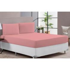 Imagem de Jogo De Lençol Cama Casal King 400 Fios Ponto Palito 100% Poliéster 3