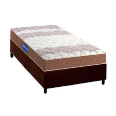 Imagem de Cama Box Solteiro: Colchão Espuma Probel D28 Guarda Costas + Base crc Suede Brown(88x188)