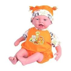Imagem de Boneca Dolls Collection Reborn Com Macacão Laranja - 459 - Super Toys