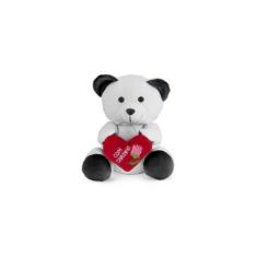 Imagem de Urso De Pelúcia Com Coração Preto 25 Cm Antialérgico - Ctx