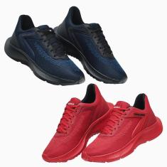 Imagem de Kit 2 Tênis Masculino Esporte Cadarço Academia Corrida Treino Dia a Dia-Masculino