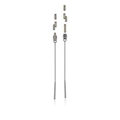 Imagem de Brinco Vivid Trio Palitos Cravejados Folheado a Ródio Negro