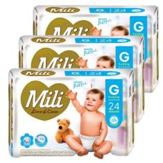 FRALDA MILI LOVE&CARE GIGA XXG 56 UNIDADES