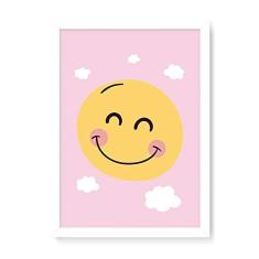 Imagem de Arte Maníacos Quadro Decorativo Sol Sorriso Fundo  - 23x16,25cm (Moldura caixa em laca )