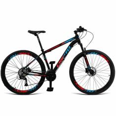 Imagem de Bicicleta Aro 29 Cripto 18v Absolute Hidráulica Trava E K7 - 19&quot; Preto-Azul E Vermelho