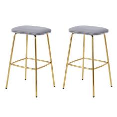 Imagem de Conjunto com 2 Banquetas Connie Cinza Escuro