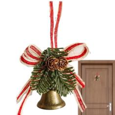 Imagem de Enfeites de sino de Natal, sinos de Natal para decoração - Ornamentos Cabide de porta Decoração Sinos de Natal - Jingle Bell Decoração de árvore Requintada Sino Externo Interno Reutilizável