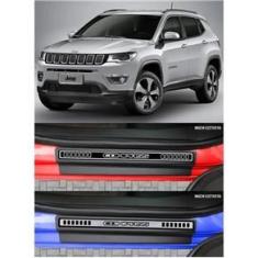 Imagem de Jogo Soleira Premium Elegance Jeep Compass - 4 Portas ( Vinil + Resinada 8 Peças )