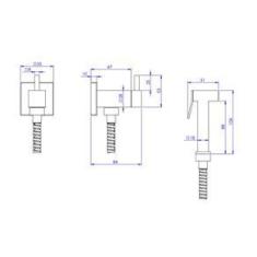 Imagem de Ducha Higiênica Quadrada em metal