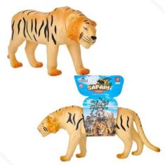 Imagem de Boneco Tigre Bicho Safari Brinquedo Colecionável - Adijomar Brinquedos