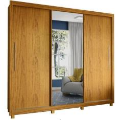 Imagem de Guarda Roupas Casal Gelius Royale 3 Portas De Correr Com Espelho  Natu