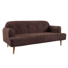 Imagem de Sofá 2 Lugares Kiev Veludo Marrom 165 cm
