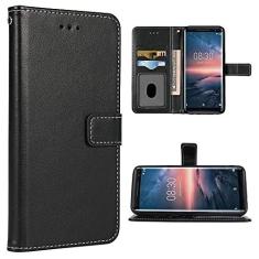 Imagem de FDCWTSH Compatível com Nokia 8 Sirocco carteira capa alça de pulso couro flip capa suporte suporte acessórios de celular Folio bolsa de crédito capas de telefone para Nokia 8Sirocco mulheres homens