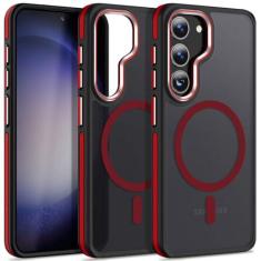 Imagem de MALEWOLF Capa para Samsung Galaxy S23+/S23 Plus, compatível com Magsafe, capa magnética para S23 Plus com borda antiderrapante, capa de cor translúcida à prova de choque para Galaxy S23 Plus 5G